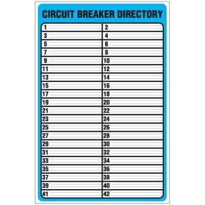 electric box label template|printable circuit breaker directory template.